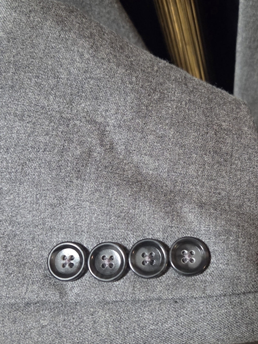 J. Crew Thompson Wool Heathered Light Gray 2 Button Blazer Sport Coat Size 44R - Picture 3 of 6